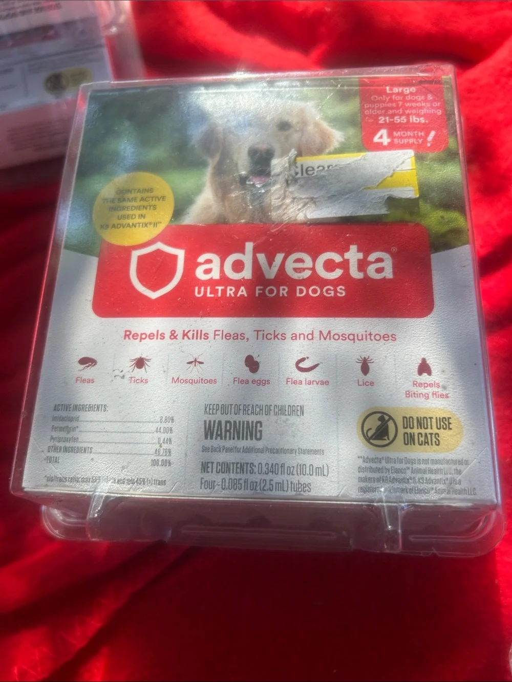 Advecta Ultra for Dogs Flea & Tick lot of 5 boxes. New. 20 doses.